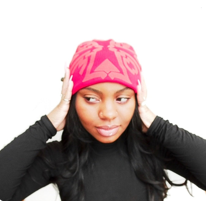 Camo Beanie (Ruby)