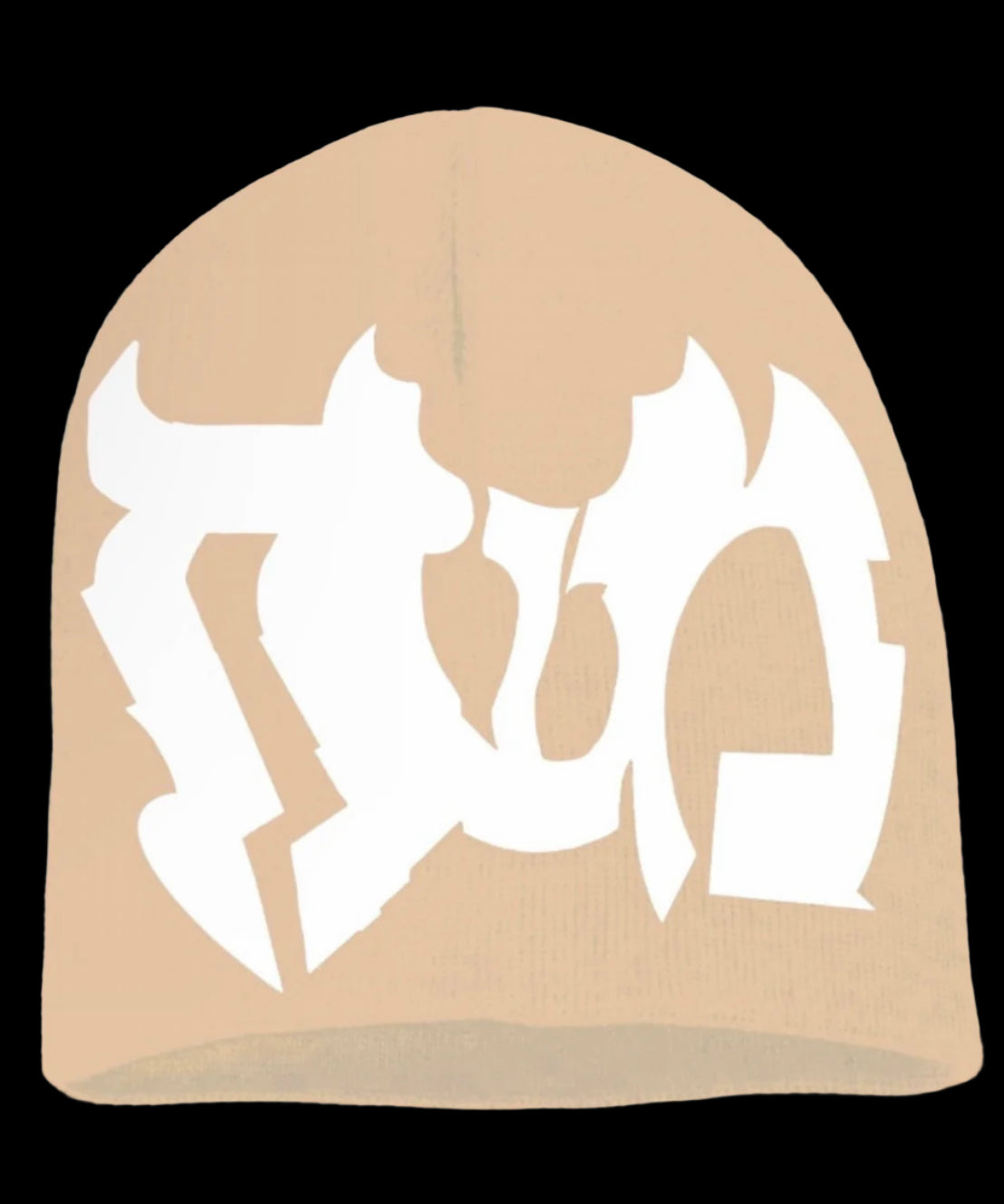 Tan/ White Beanie