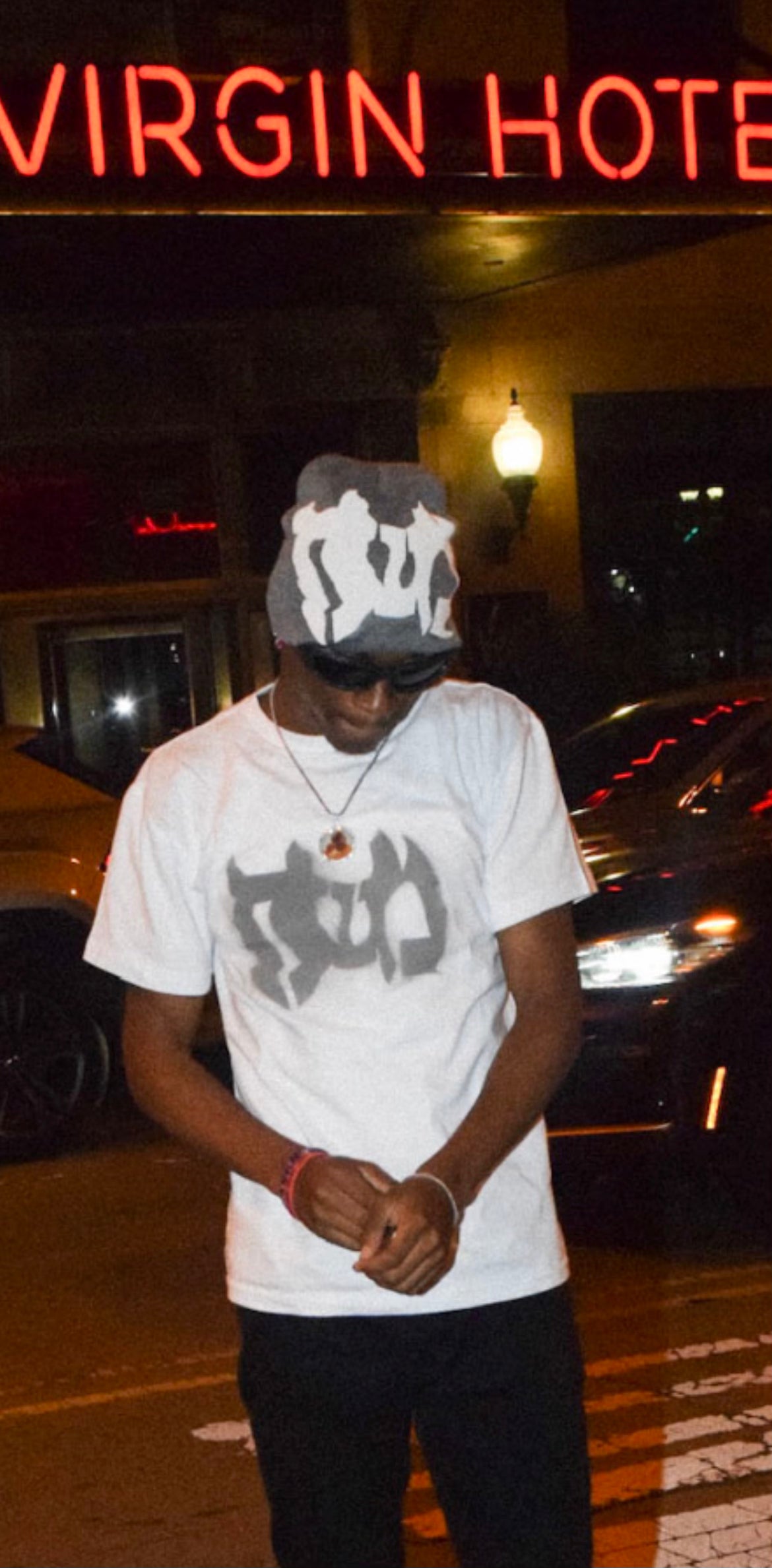 Light Grey/ White Beanie