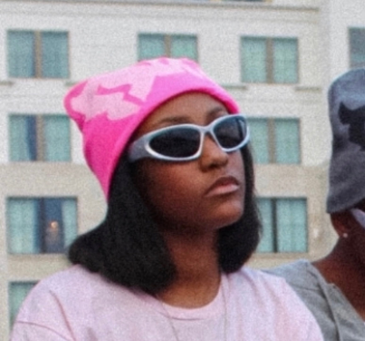 Pink/Light Pink Beanie