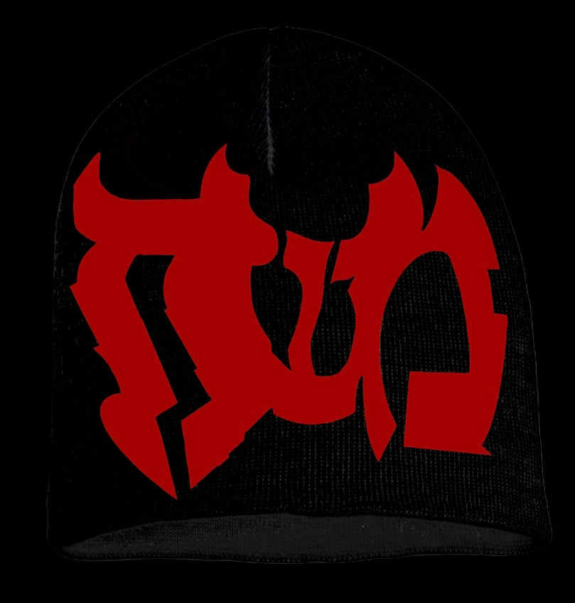 Black/Red Beanie
